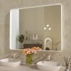 711azEl9IfL._AC_SL1500 22x30 Inch Bronze Bathroom Mirror for Vanity, Brushed Bronze Metal Frame Mirror for Wall, Rounded Rectangle Bronze Frame Mirror with Tempered Glass, Anti-Rust (Horizontal/Vertical)