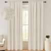 100% Blackout Shield Linen Blackout Curtains 84 Inches Long 2 Panels Set, Blackout Curtains for Bedroom, Thermal Insulated Rod Pocket Window Curtains & Drapes Living Room, 50W X 84L, Beige