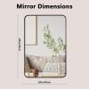 Bathroom Wall Mirror -20x28 Vanity Mirrors Large Wall-Mounted Makeup Mirror Over Sink for Bedroom/Farmhouse/Entrance, Black Rectangle Framed Anti-Rust Shatterproof Mirrors