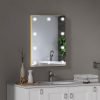 Hollywood Bathroom Mirror 12"*16", Framed Lighted Bathroom Vanity Mirror, Wall Mounted, Dimmable LED Mirror for Bathroom,Gold