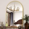 24"x36" Gold Arched Bathroom Mirror - Wall Mirror for Bathroom, Metal Frame Vanity Mirror, Dresser Mirror, Arch Decorative Mirrors for Living Room, Bedroom, Entryway, Mantle