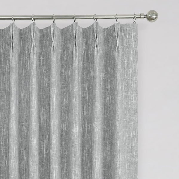Natural Full Blackout Curtains Linen Blended Darkening Window Curtains 84 inch for Living Room Bedroom Thermal Insulated Pinch Pleat Drapes with Hooks 2 Panel 40"Wx84"L