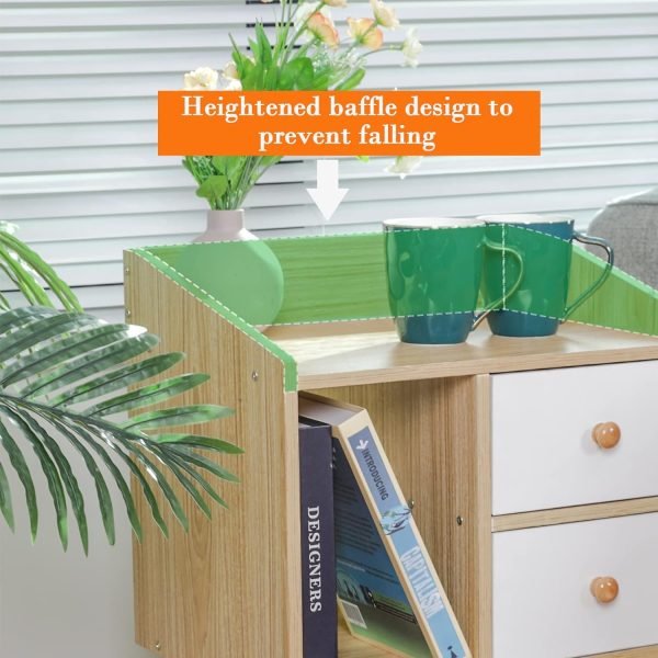 Small Nightstand, Bedside Table with 2 Drawers Mid Century Modern Nightstand Natural Wood End Table Side Table for Bedroom