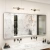 71FoaU7YvhL._AC_SL1500 20x30 Silver Bathroom Mirror, Silver Wall Mirror for Vanity, Brushed Metal Framed Rectangle Mirror, Anti-Rust, Brushed Nickel,Shatterproof, Round Corners(Horizontally/Vertically)