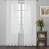 Odor Neutralizing Sheer Voile Grommet Window Curtain for Bedroom or Living Room (1 Panel), 59 in x 120 in, Ivory