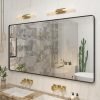 71IQVMirgjL._AC_SL1500 20x30 Silver Bathroom Mirror, Silver Wall Mirror for Vanity, Brushed Metal Framed Rectangle Mirror, Anti-Rust, Brushed Nickel,Shatterproof, Round Corners(Horizontally/Vertically)