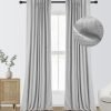 100% Blackout Curtains for Bedroom, Thermal Insulated Linen Blackout Curtains 96 Inch Length 2 Panels Set, Back Tab/Rod Pocket Room Darkening Curtains for Bedroom, Nursery -Oatmeal,W50 X L96