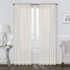 2 Pack: Basic Rod Pocket Sheer Voile Window Curtain Panels - Assorted Colors (White, 84 in. Long)
