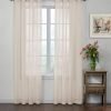 Odor Neutralizing Sheer Voile Grommet Window Curtain for Bedroom or Living Room (1 Panel), 59 in x 120 in, Ivory