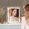 Vanity Mirror with Lights, 10"×12" LED Makeup Mirror, Lighted Makeup Mirror with Lights, Smart Touch Control Dimmable 3 Modes Light 360°Rotation White