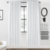 108 Inch Long Blackout Curtains & Drapes for Track System Pleated with Hooks Rings 2 Panels Set,Linen Black Out Back Tab 9FT Ceiling to Floor Length Curtains for Living Room,Cream Ivory