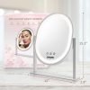 Oval Vanity Mirror with Lights 3 Colors Modes Hollywood Lighted Makeup Mirror with Smart Touch Control Brightness Adjustable & 360°Rotation