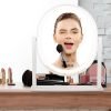 Oval Vanity Mirror with Lights 3 Colors Modes Hollywood Lighted Makeup Mirror with Smart Touch Control Brightness Adjustable & 360°Rotation