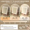 Vanity Mirror with Lights, 15X Magnification 360 Rotation Makeup Mirror with Lights, Hollywood Mirror with Detachable 3 Color Modes, Smart Touch Control and Phone Holder,Pink