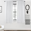 108 Inch Long Blackout Curtains & Drapes for Track System Pleated with Hooks Rings 2 Panels Set,Linen Black Out Back Tab 9FT Ceiling to Floor Length Curtains for Living Room,Cream Ivory