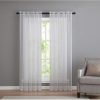 2 Pack: Basic Rod Pocket Sheer Voile Window Curtain Panels - Assorted Colors (White, 84 in. Long)