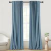 100% Blackout Curtains for Bedroom, Thermal Insulated Linen Blackout Curtains 96 Inch Length 2 Panels Set, Back Tab/Rod Pocket Room Darkening Curtains for Bedroom, Nursery -Oatmeal,W50 X L96
