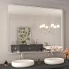 71e_Q4On_L._AC_SL1500 22x30 Inch Bronze Bathroom Mirror for Vanity, Brushed Bronze Metal Frame Mirror for Wall, Rounded Rectangle Bronze Frame Mirror with Tempered Glass, Anti-Rust (Horizontal/Vertical)