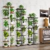 Plant Stand, Multiple Flower Pot Holder Shelf, Wood and Metal Tall Plant Display Rack Storage Organizer for Indoor, Outdoor, Garden, Patio, Balcony(8 Tier 9 Potted)