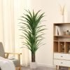 Dracaena Indoor Plant 4ft Tall Faux Plant Indoor Large Fake Plants Potted Yucca Tree Tropical Floor Plant Artificial Silk Palm Trees for Home Office Store Decor Housewarming Gift
