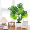 28 Inch Artificial Plant, Large Fake Tropical Monstera Palm Tree Faux Potted Plants Indoor Tall for Home Office Living Room Decor