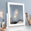 Vanity Mirror with Lights,16"×14" Makeup Mirror with Light Smart Touch Control Dimmable 3 Modes Lighted LED Mirror 360°Rotation Black