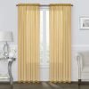 2 Pack: Basic Rod Pocket Sheer Voile Window Curtain Panels - Assorted Colors (White, 84 in. Long)