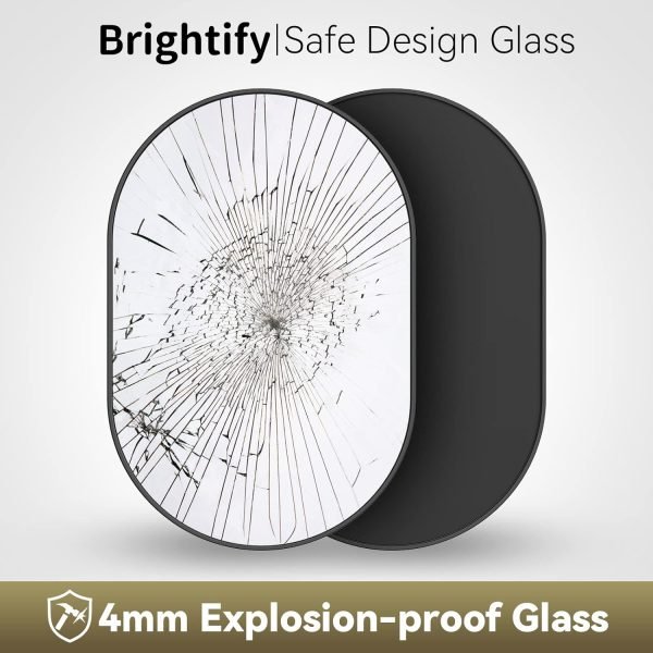 71ndMdyHGfL._AC_SL1500 Black Oval Mirror for Bathroom Vanity 20x30 Inch, Matte Black Bathroom Mirrors for Wall Metal Frame, Wall Mounted Mirror for Bedroom Living Room Wall Decor Hang Vertical and Horizontal