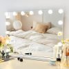 Vanity Mirror with Lights, Makeup Mirror with Lights,3 Color Lighting Modes Detachable 10X Magnification Mirror Touch Control,360°Rotation, White.
