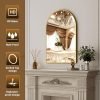 24"x36" Gold Arched Bathroom Mirror - Wall Mirror for Bathroom, Metal Frame Vanity Mirror, Dresser Mirror, Arch Decorative Mirrors for Living Room, Bedroom, Entryway, Mantle