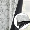 100% Blackout Floral Curtains 96 Inches Long, Printed Flower Sage Green Blackout Curtains for Bedroom Rod Pocket Back Tab Full Blackout Curtains Thermal Insulated Window Drapes, 2 Panels