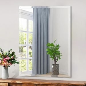 71ud1eQQdgL._AC_SL1500 16x24 inch Beveled Bathroom Mirror, Rectangle Frameless Mirror, 1" Polished Beveled Edge Wall Mirror, Beveled Square Mirror for Bathroom, Living Room, Bedroom