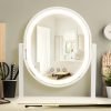 Oval Vanity Mirror with Lights 3 Colors Modes Hollywood Lighted Makeup Mirror with Smart Touch Control Brightness Adjustable & 360°Rotation