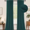 100% Blackout Curtains for Bedroom, Thermal Insulated Linen Blackout Curtains 96 Inch Length 2 Panels Set, Back Tab/Rod Pocket Room Darkening Curtains for Bedroom, Nursery -Oatmeal,W50 X L96