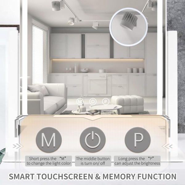 71ymb05RENL._AC_SL1500 Hollywood Vanity Mirror with Lights, Lighted Vanity Mirror with Detachable 10X Magnification Mirror, 3 Colors, 1200mAh Rechargeable Standing Makeup Mirror with Lights White