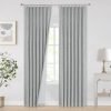 Natural Full Blackout Curtains Linen Blended Darkening Window Curtains 84 inch for Living Room Bedroom Thermal Insulated Pinch Pleat Drapes with Hooks 2 Panel 40"Wx84"L