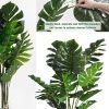 Artificial Monstera Plant 4FT Tall Fake Swiss Cheese Potted Faux Tropical Floor Plants Indoor Decorative House Palm Trees for Home Office Living Room Decor
