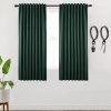 Blackout Curtains 96 Inches Long 2 Panel Set for Living Room,Black Out Room Darkening Thermal Pleated Back Tab Hooks Rings Pleat 8 FT Track Ceiling to Floor Length Curtains for Bedroom Window,Cream