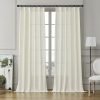 816KKz9m4OL._AC_SL1500 Pleated Linen Curtains 96 Inches Long for Living Room 2 Panel Set, Semi Sheer Pinch Pleat Back Tab Drapes with Hooks Neutral Boho Light Filtering Curtain for Bedroom Window 8 Ft W38xL96