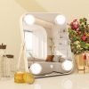 816xnupO_ZL._AC_SL1500 8"x10" Lighted Vanity Mirror, Makeup Mirror with Light, Dimmable Touch Screen, Portable Travel Mirror with U-Shaped Bracket, Cosmetic Mirror with Lights for Makeup Desk & Dressing Room