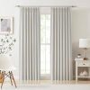 817-Vzc7YhL._AC_SL1500 Linen Blended Pinch Pleated Drapes,Blackout and Thermal Insulated Noise Reducing Pleated Curtains for Bedroom Nursery,Backtab 108 Inches with 9 Hooks,40"x108", 1 Panel,Natural Beige