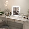 81778vh4zNL._AC_SL1500 Vanity Mirror with Lights - 15"x12.6" LED Lighted Makeup Mirror, Large Makeup Mirror with Lights, Touch Screen with 3-Color Lighting, Dimmable, for Vanity Desk Tabletop, Bedroom