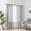 Odor Neutralizing Sheer Voile Grommet Window Curtain for Bedroom or Living Room (1 Panel), 59 in x 120 in, Ivory
