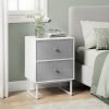 81AA0WdTfBL._AC_SL1500 Nightstand, Bedside Table Small Dresser with Removable Fabric Drawers, End Table Side Table, Bedroom Furniture, Night Stand for Bedroom, Office, Cloud White and Dove Gray