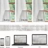 81AaKZ0r24L._AC_SL1500 White Linen Sheer Curtains 96 Inch Length for Extra Wide Windows 84 Inch Width 2 Panel Back Tab Pocket Light Filter Semi Sheer Long Skinny Curtains for Living Room Rustic Farmhouse 8 FT Wide 84 x 96