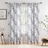 Tree Print Yellow Grey and White Curtains for Living Room Windows - Linen Textured Grommet Branches Pattern Window Treatment Set for Bedroom - 50" W x 96" L - (2 Panels)