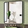 81EzVgO64IL._AC_SL1500 Black Vanity Bathroom Mirror for Wall, Metal Framed Rounded Rectangular Modern Mirrors for Over Sink, 24x36 Inch for Farmhouse, Tempered Glass, Hangs Horizontally or Vertically