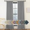 Faux Linen Curtains 90 inches Long for Doorway, Pinch Pleated Thick Room Darkening Window Treatments Noise Reducing Privacy for Living Room/Bedroom, Natural, W34 x L90, 2 Panels