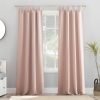 Energy Saving Blackout Tab Top Curtain Panel, 40" x 84", Blush Pink