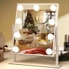 Makeup Mirror with Lights, Vanity Mirror with Lights, Lighted Makeup Mirror, 3 Color Modes, Dimmable Light,360° Rotation